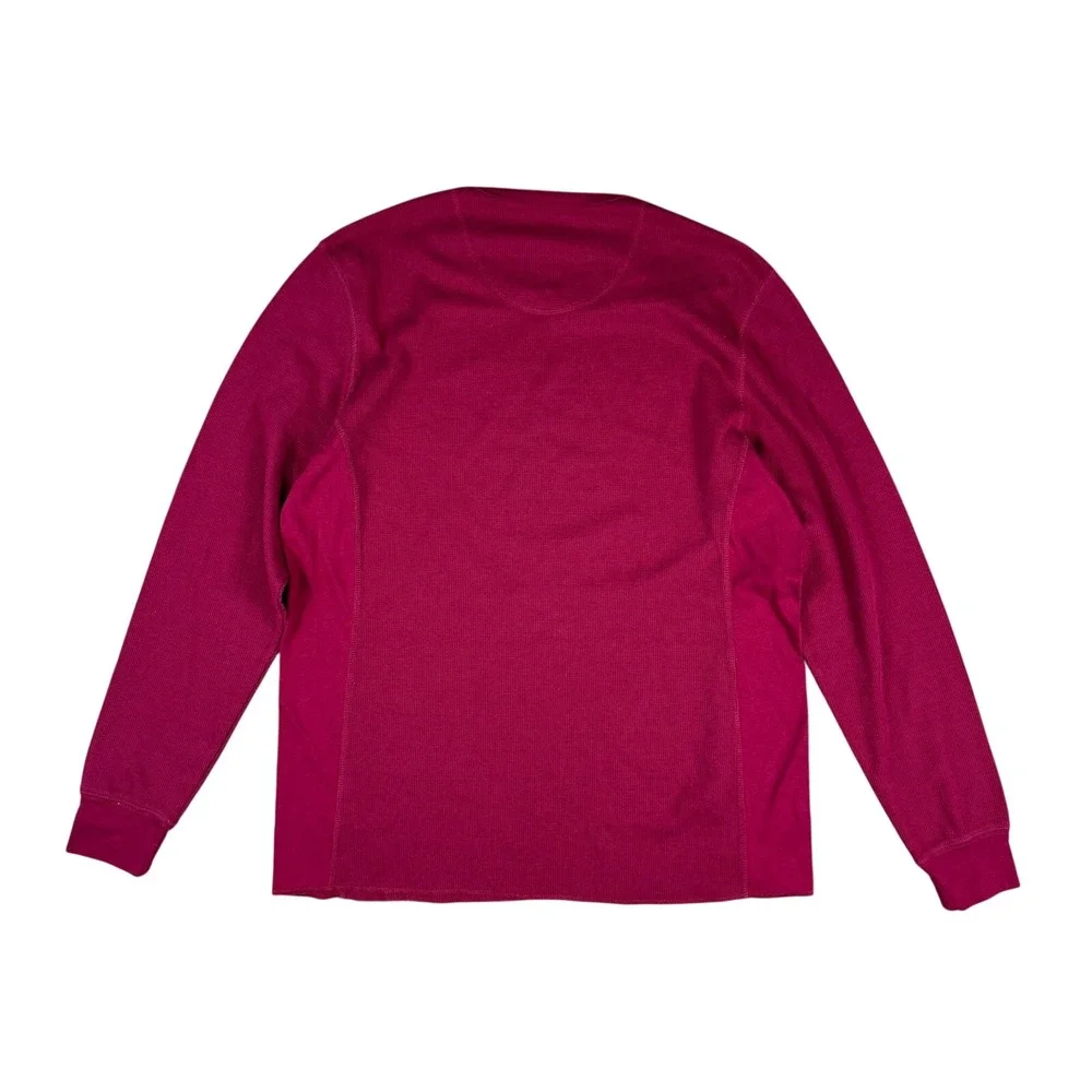 Levi's Thermal Long Sleeve Shirt Men's‎ XL Deep Red Burgundy Eagle Graphic Logo